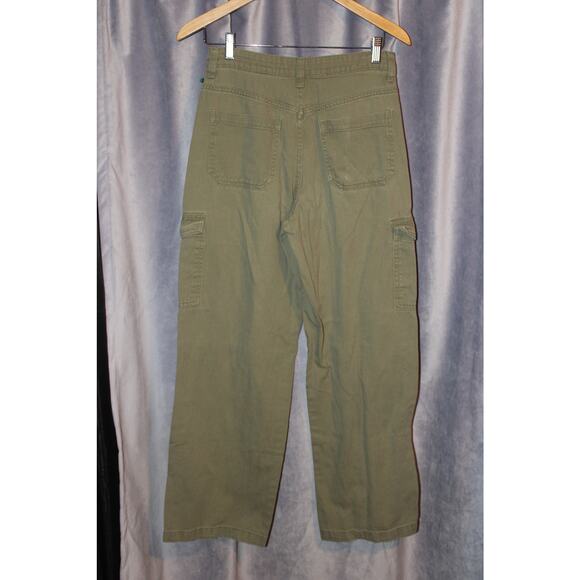 Divided by H&M Wide Leg Military Green Baggy Pants Woman's 2 - Picture 5 of 7
